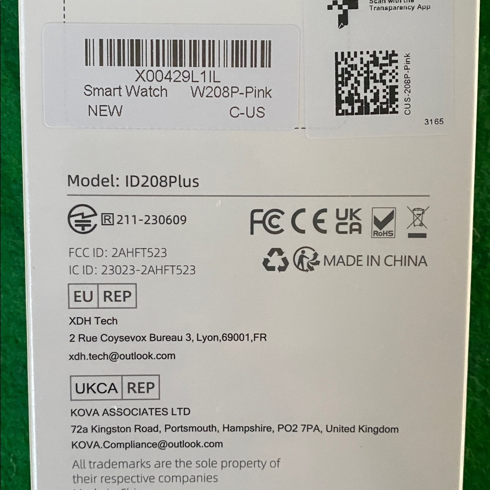 Smart Watch W208P-Pink Manufacturers Sealed NEW - Picture 5 of 5